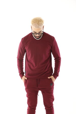 Survêtement Essential – Blanc & Bordeaux