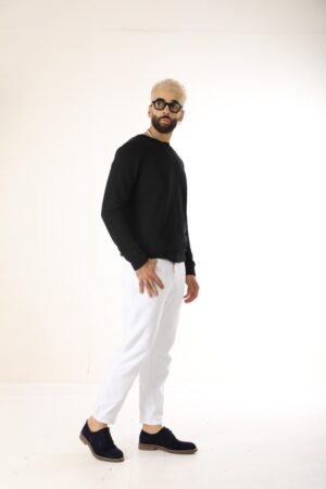 Le Pantalon Signature Tapered - Blanc Épuré